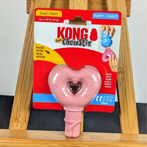 KONG Puppy Chewstix Twist Heart Small Dog Teething Chew Toy (fits in small Kong) - Picture 1 of 2